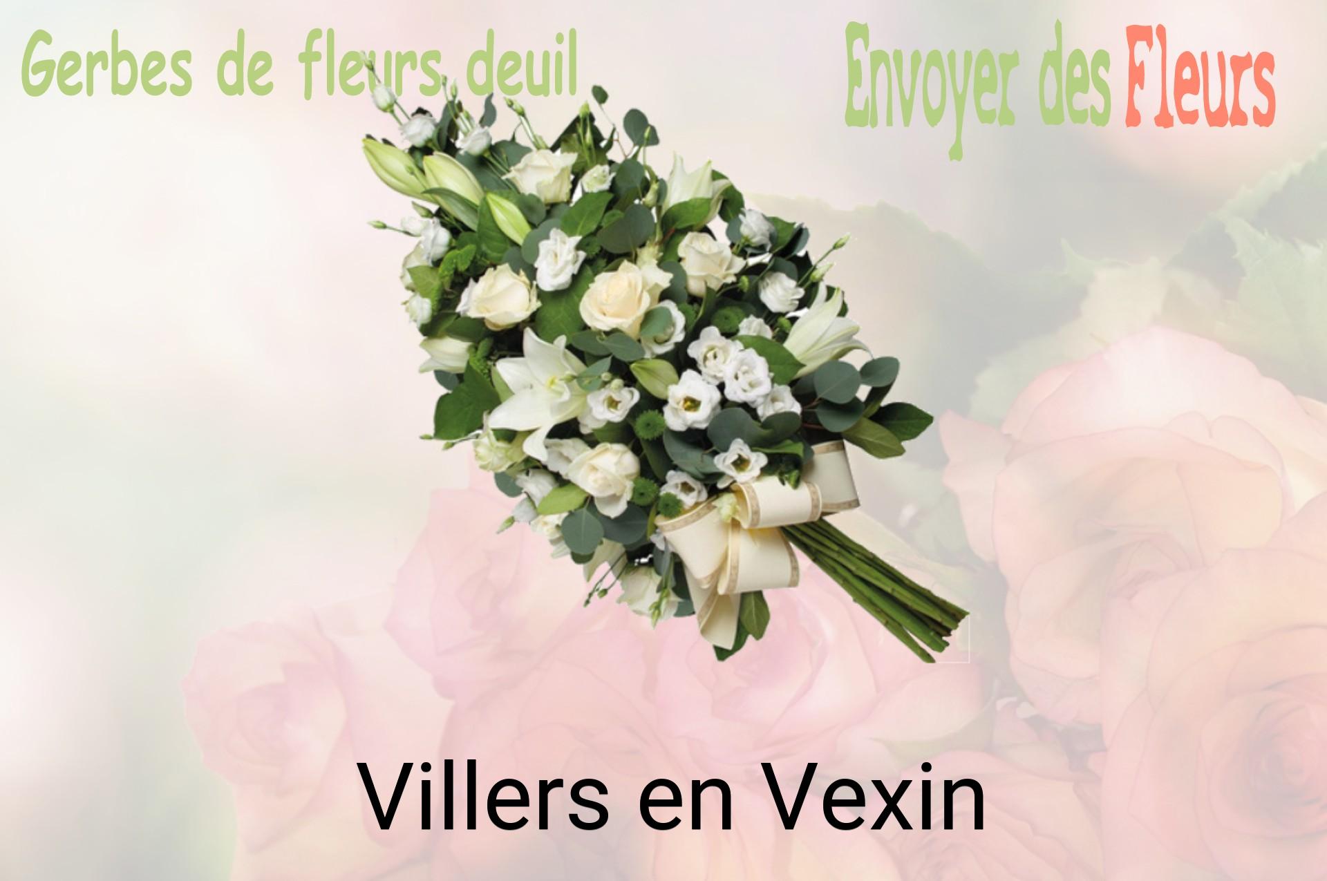 Gerbe de fleurs de deuil livrée à Villers-en-Vexin